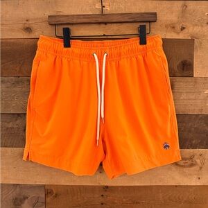 Brooks Brothers 5” Orange Stretch Swim Trunks